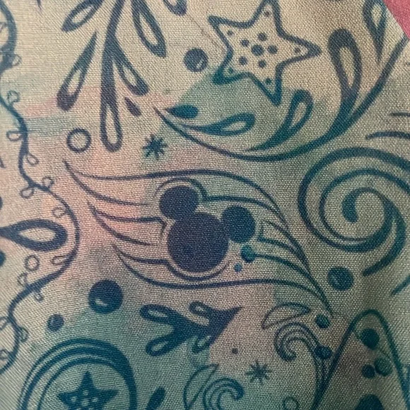 Disney Shirt/ cover up elastic drawstring at waist M/L Hidden Mickey Heads - Picture 4 of 10